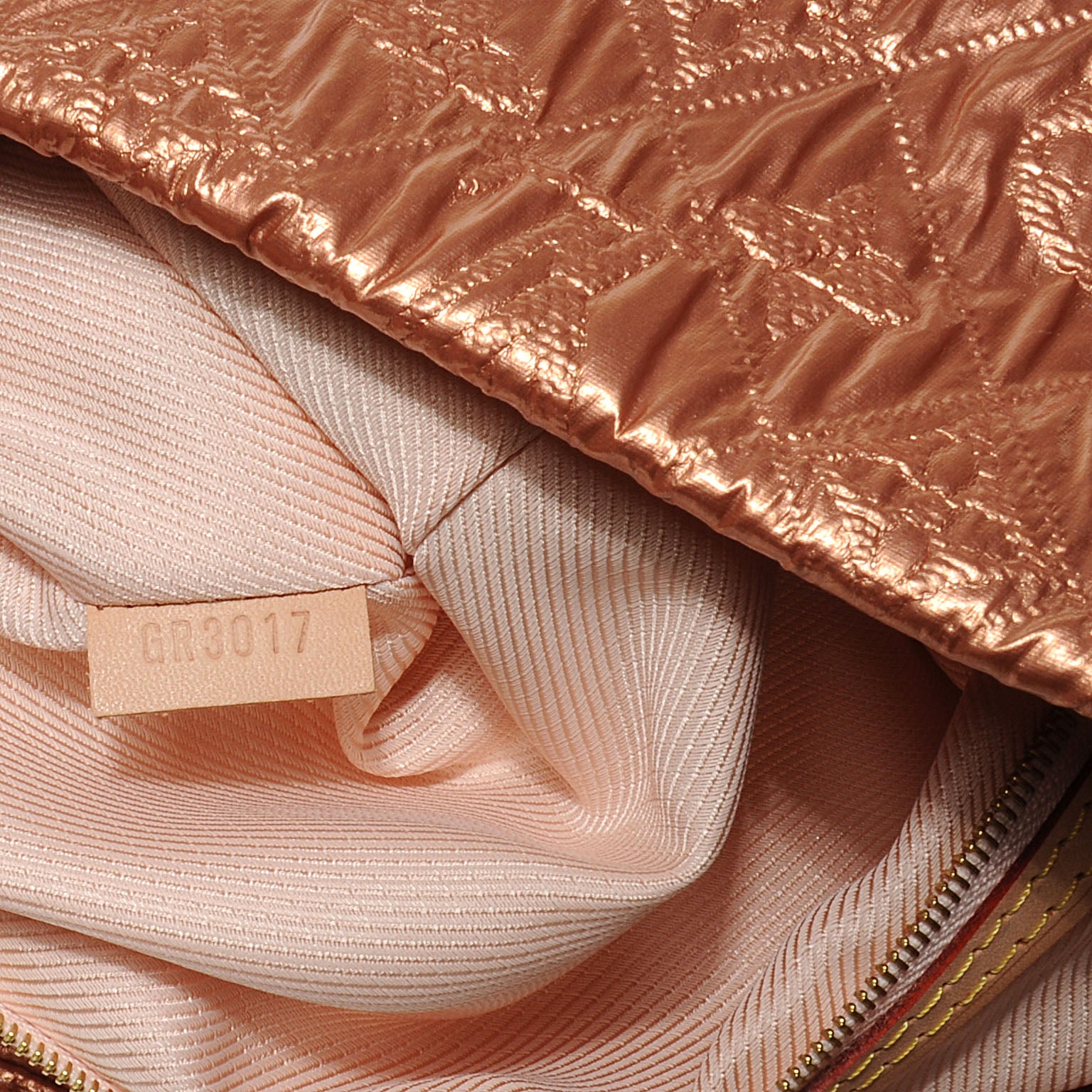 Louis Vuitton Jacquard Quilted Monogram Limelight Clutch GM Rose Gold 7 of 8