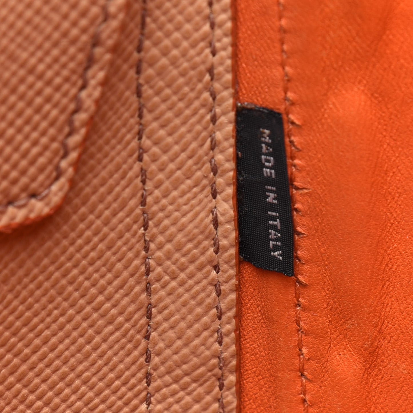 Saffiano Cuir Medium Double Bag Noisette Papaya