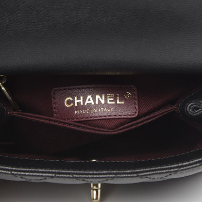 Chanel Caviar Quilted Extra Mini Coco Handle Flap Black 7 of 11