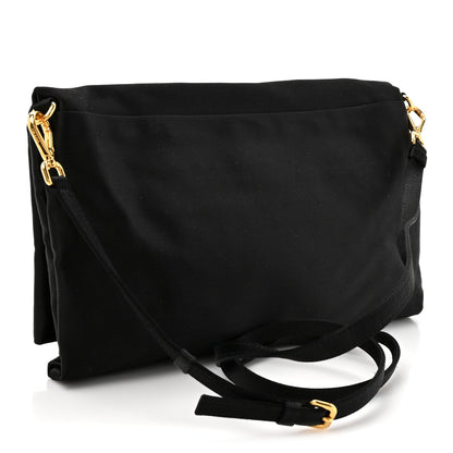 Prada Satin Pochette Bag Black 3 of 9