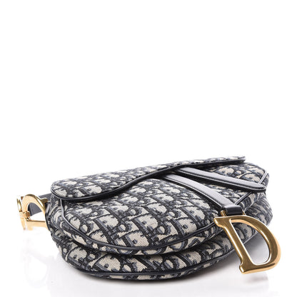 Christian Dior Oblique Saddle Bag Blue 4 of 7