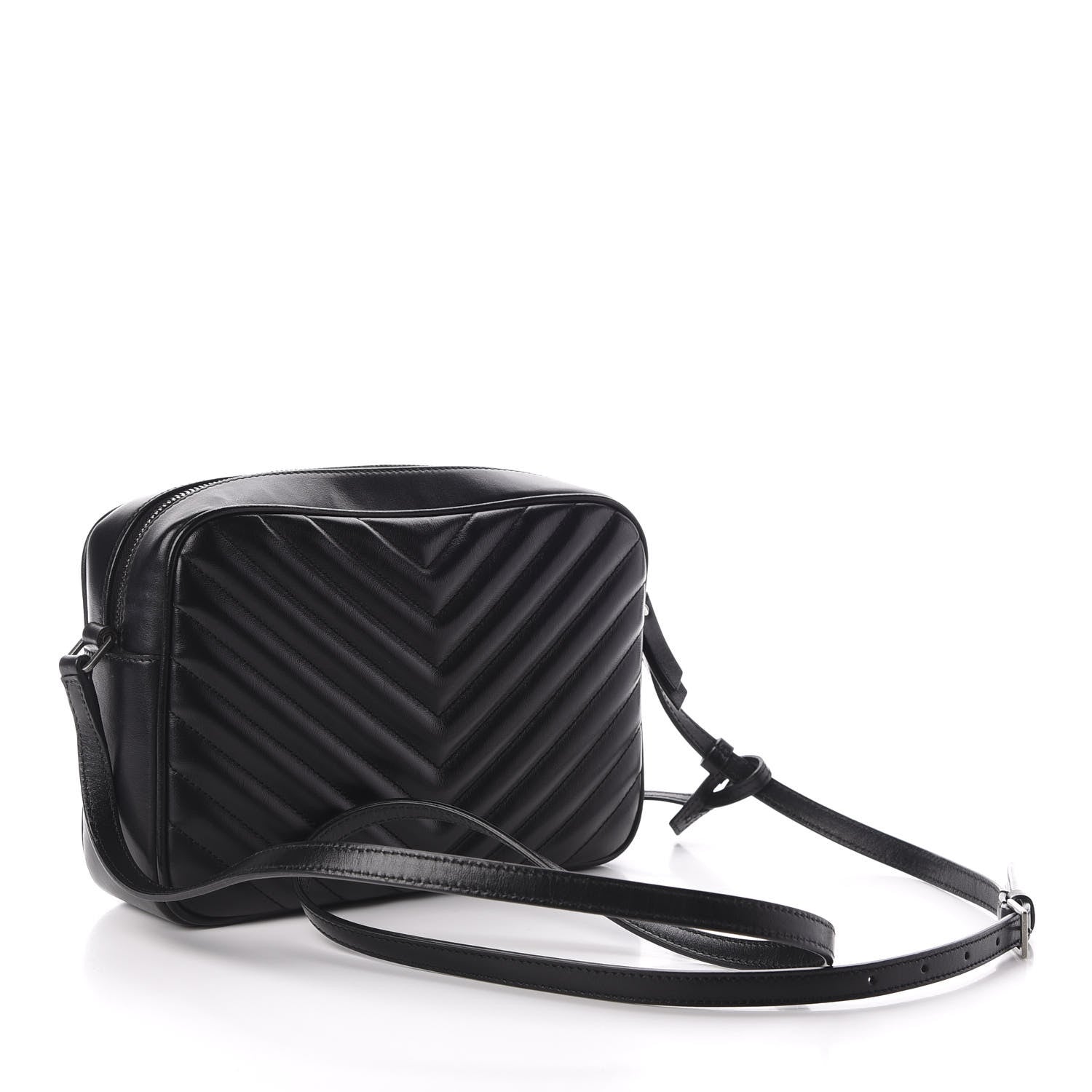 Saint Laurent Calfskin Matelasse Monogram Lou Camera Bag Black 3 of 10