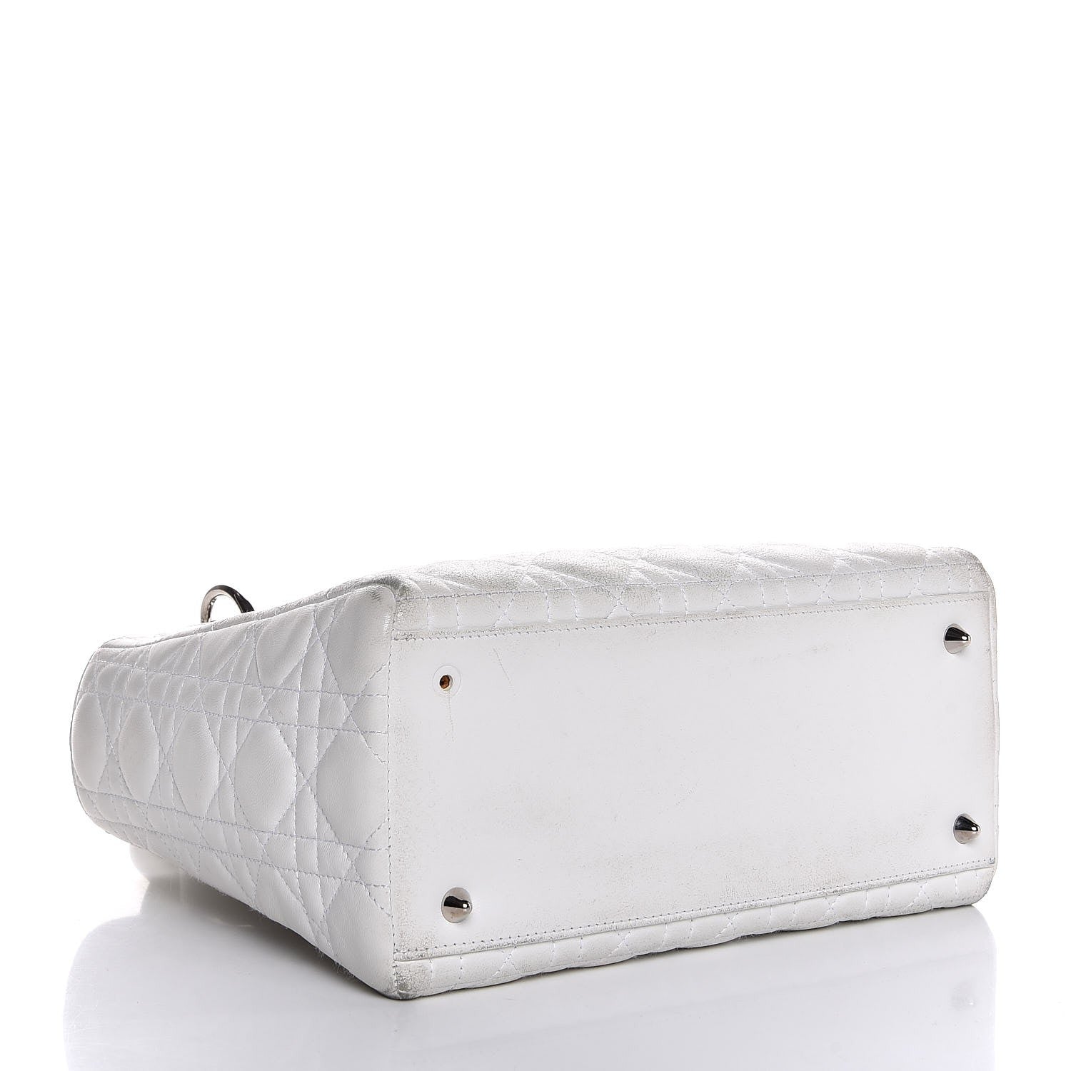 Christian Dior Lambskin Cannage Medium Lady Dior White 5 of 15