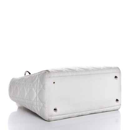 Christian Dior Lambskin Cannage Medium Lady Dior White 5 of 15