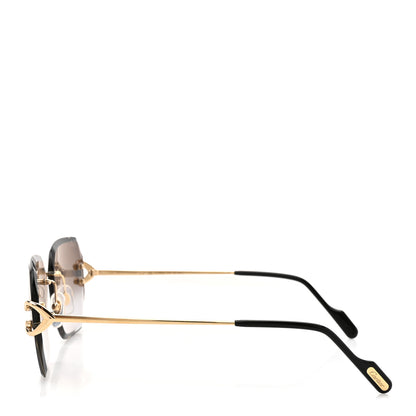 Cartier Metal Rimless C Decor Sunglasses CT0468S Gold Grey 3 of 8