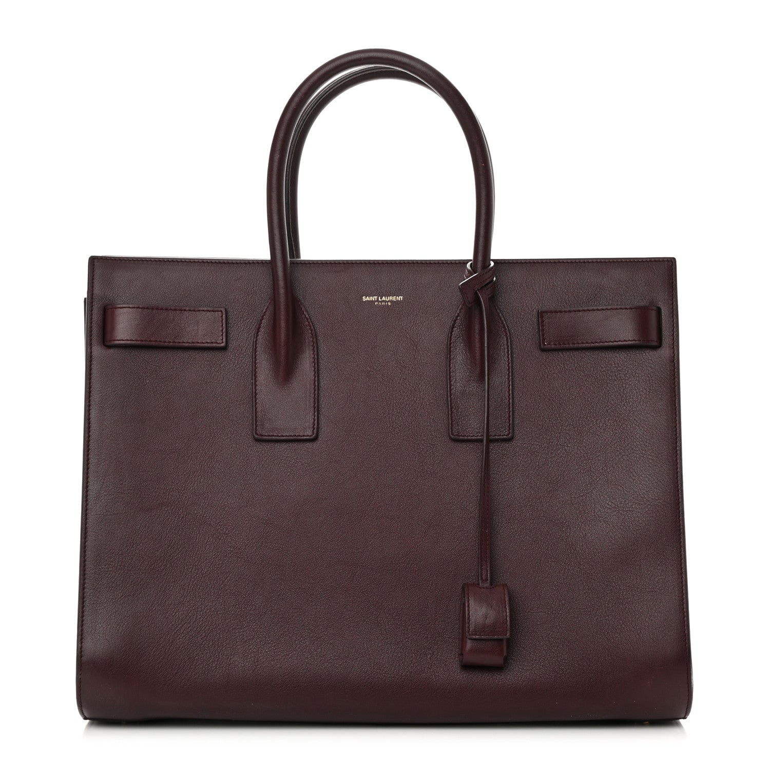 Saint Laurent Calfskin Large Sac De Jour Carryall Amarena 1 of 16