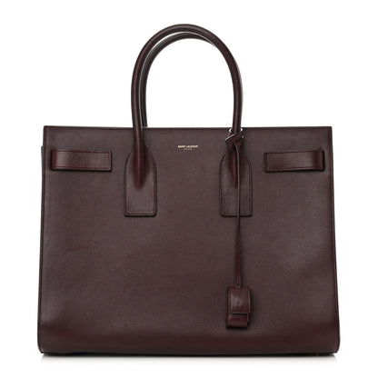 Saint Laurent Calfskin Large Sac De Jour Carryall Amarena 1 of 16