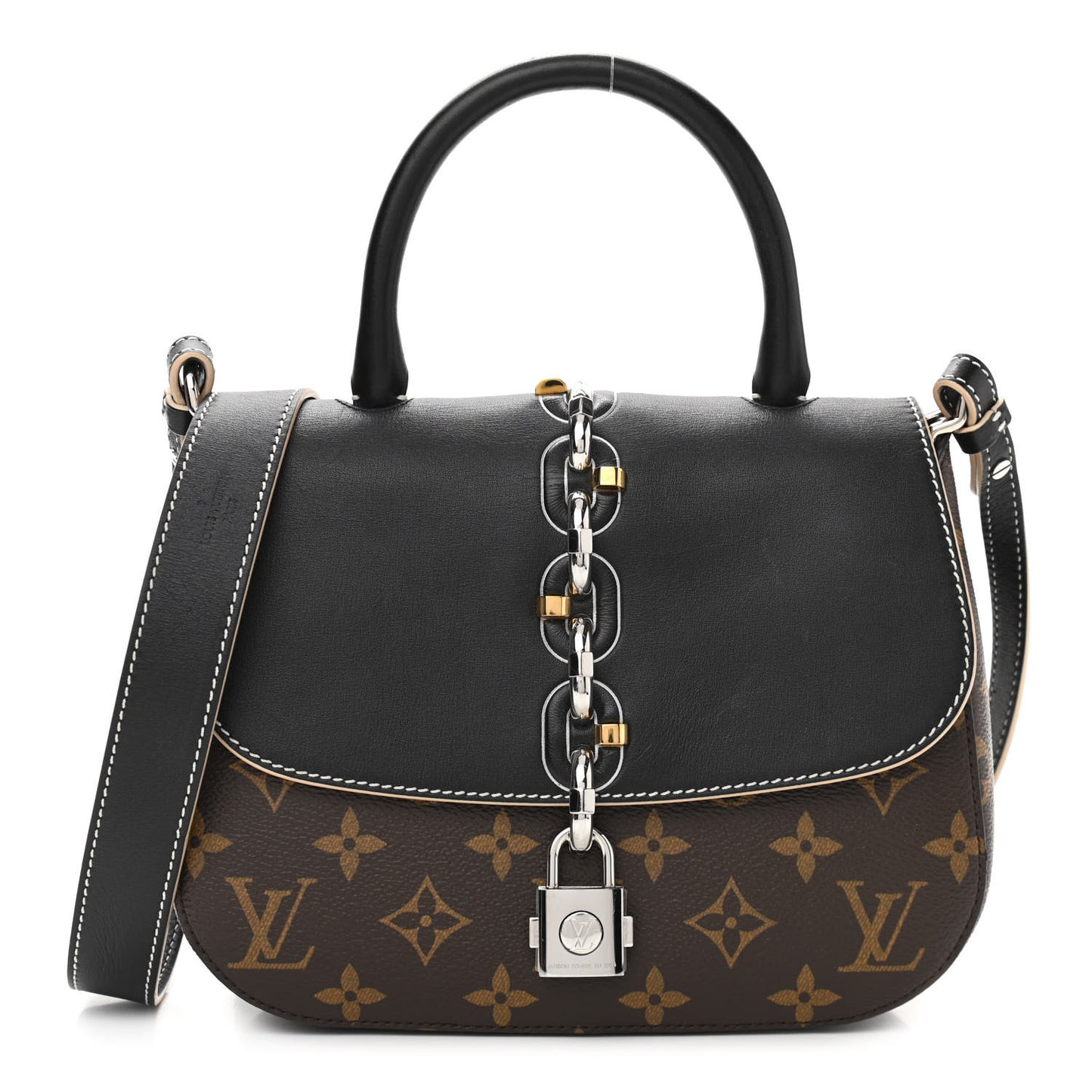 Calfskin Monogram Chain It Bag PM Black