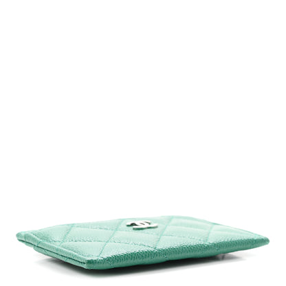 Chanel Caviar Quilted Card Holder Green 4 of 9
