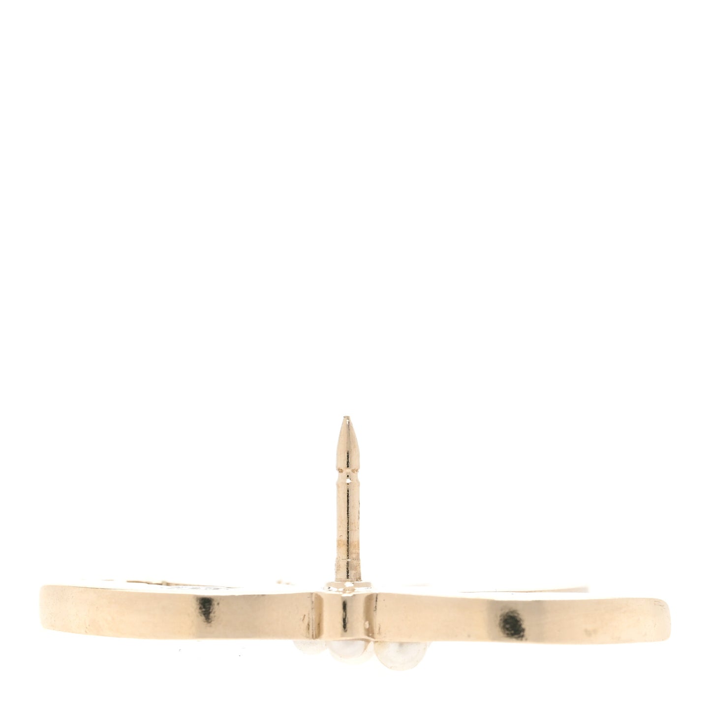 Enamel Pearl Palm Tree Brooch Green Gold