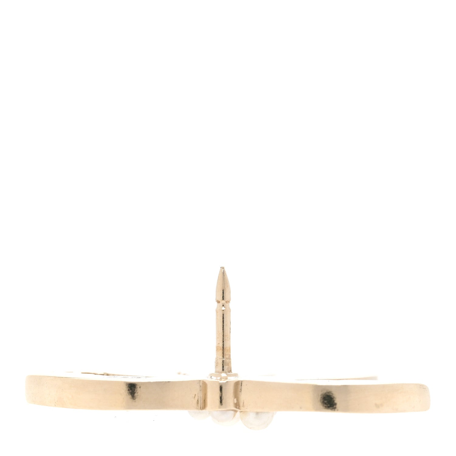 Chanel Enamel Pearl Palm Tree Brooch Green Gold 4 of 5