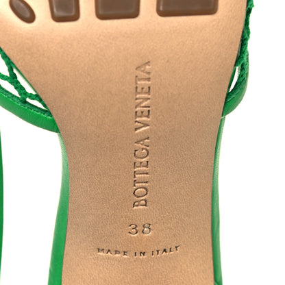Bottega Veneta Mesh Nappa Stretch Ankle Tie 90mm Sandals 38 Grass 6 of 7