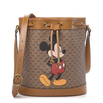 Gucci X DISNEY Mini Vintage GG Supreme Monogram Bucket Bag Beige Vintage Sun Oil 1 of 11