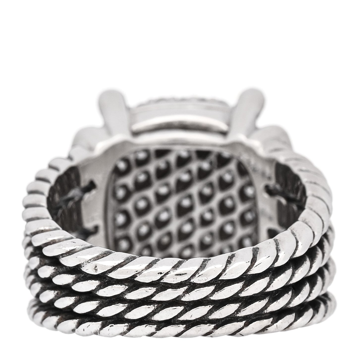 Sterling Silver Diamond 16mm Wheaton Ring 54 7