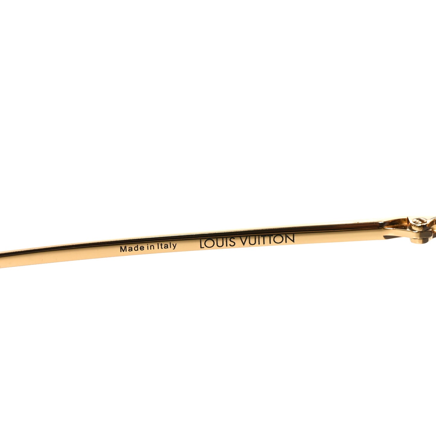 Metal Monogram LV Pilot Light Sunglasses Z1914U Gold Dark Gun