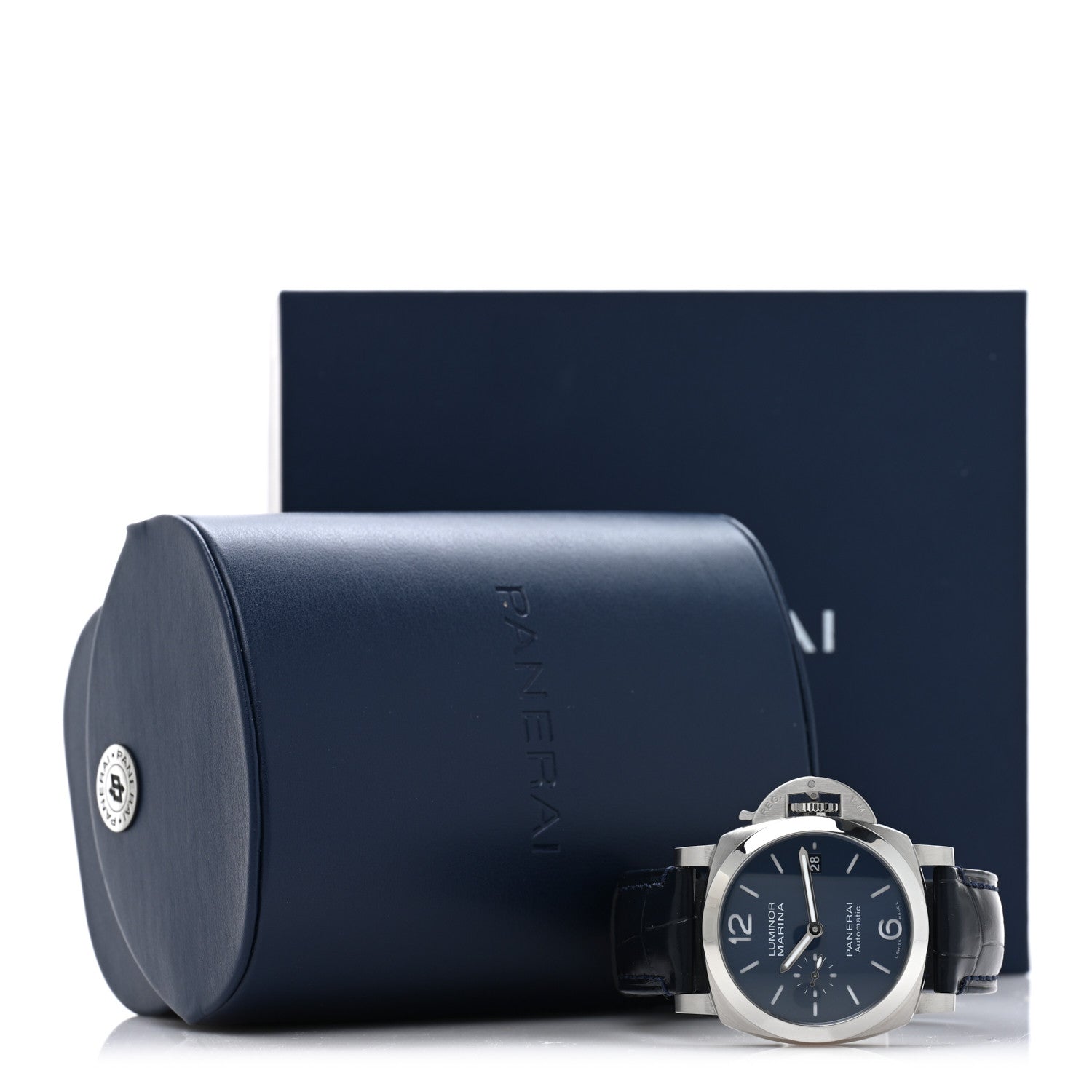 Breitling PANERAI Stainless Steel Alligator 40mm Luminor Quaranta Automatic Watch Blue PAM01370 Blue 5 of 5