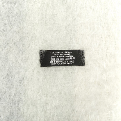 Hermes Mohair Wool Rayre Ombre Plaid Throw Blanket Galet Argile 4 of 4