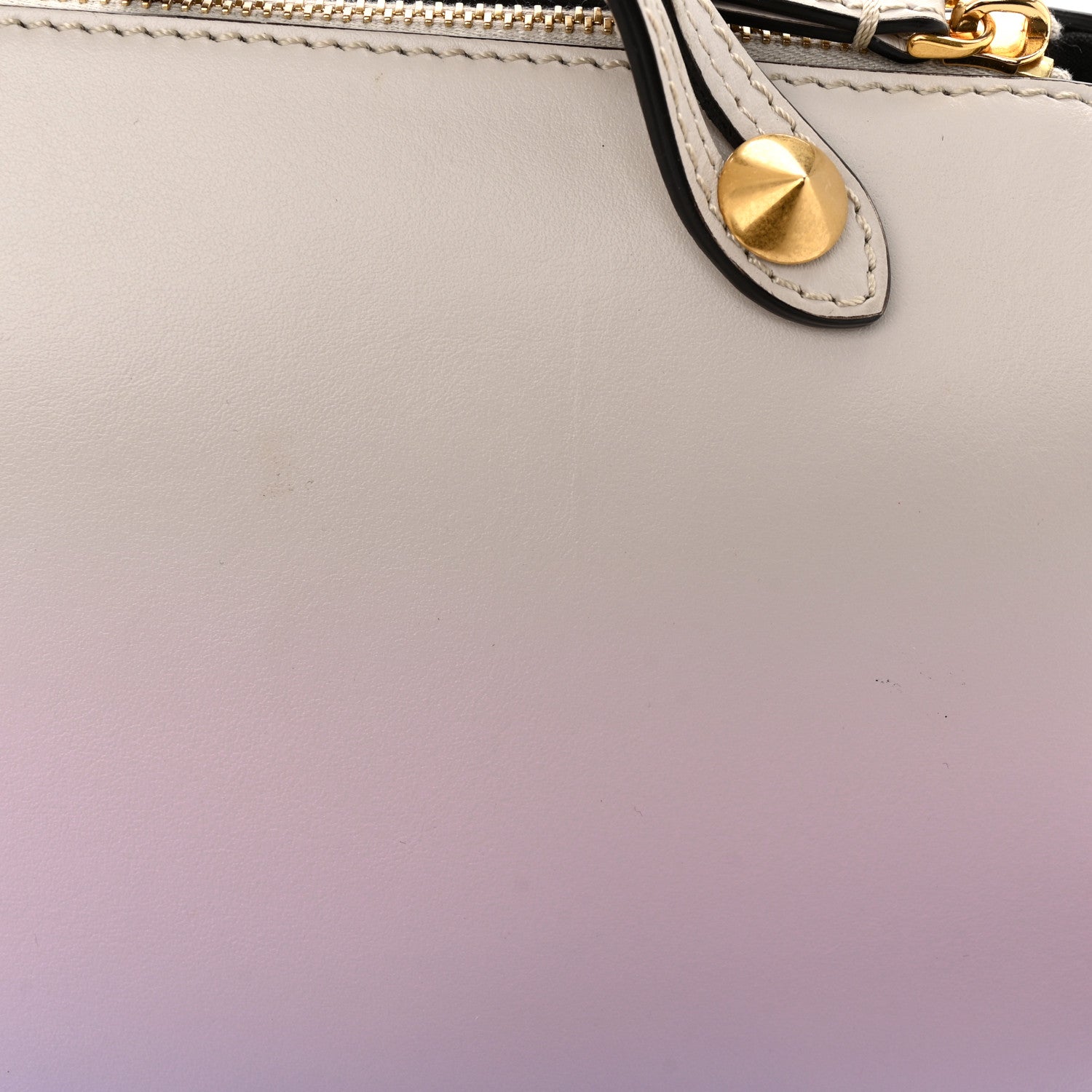 Fendi X JOSHUA VIDES Vitello Century Sfumato Medium By The Way Boston Bag Ghiaia Rosa Azzurro 15 of 17