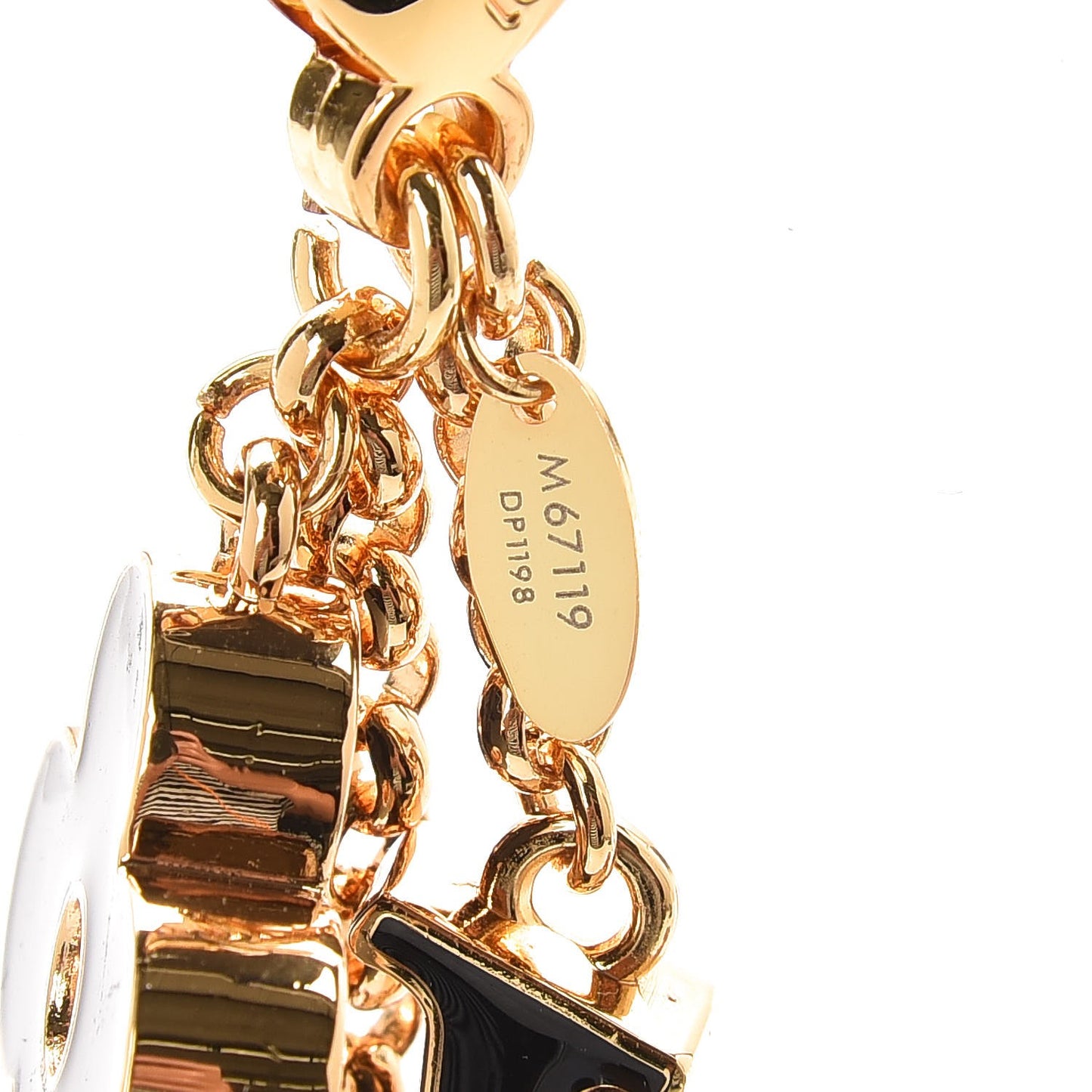 Fleur De Monogram Bag Charm Dore