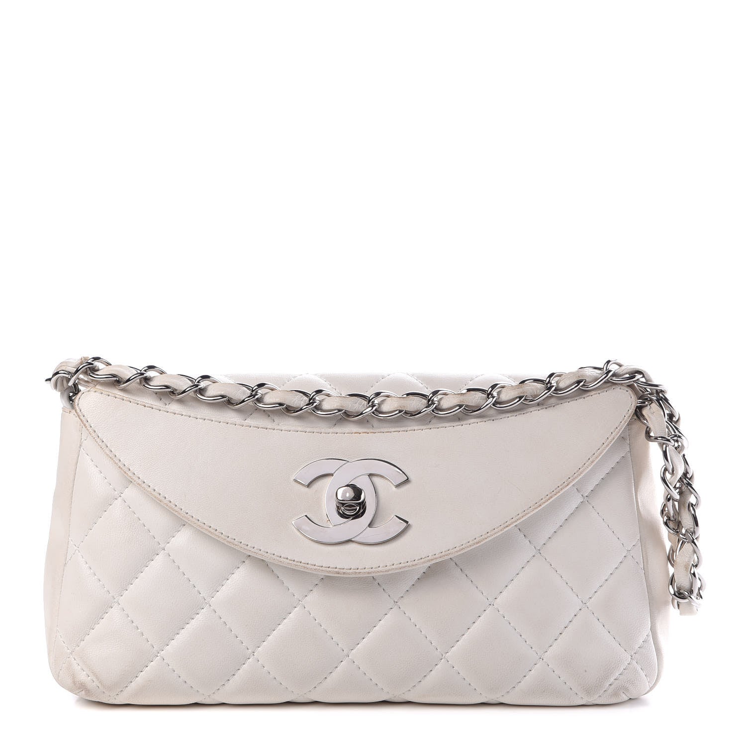 Chanel Lambskin Quilted Single Flap White 1 of 14