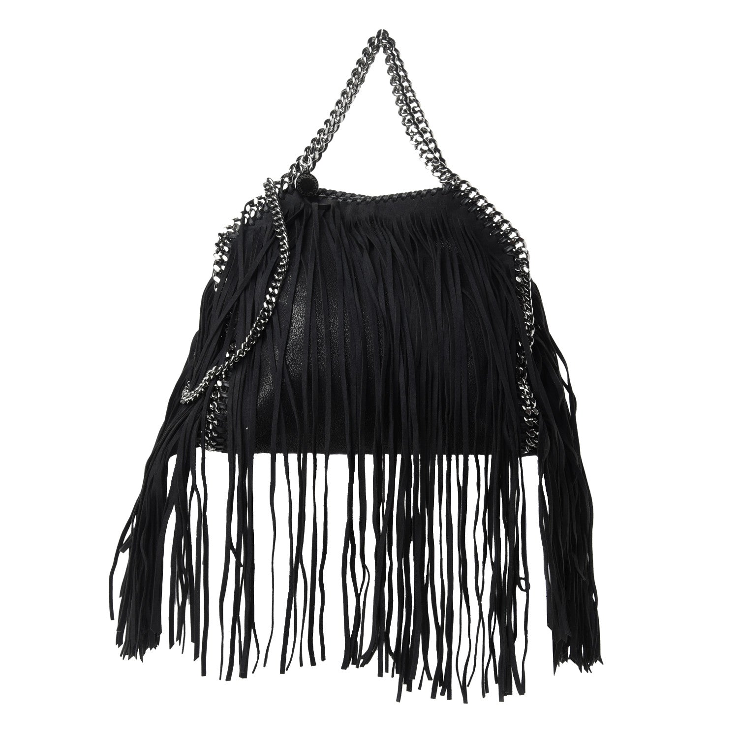 Stella McCartney Eco Suede Mini Fringe Falabella Tote Black 1 of 9