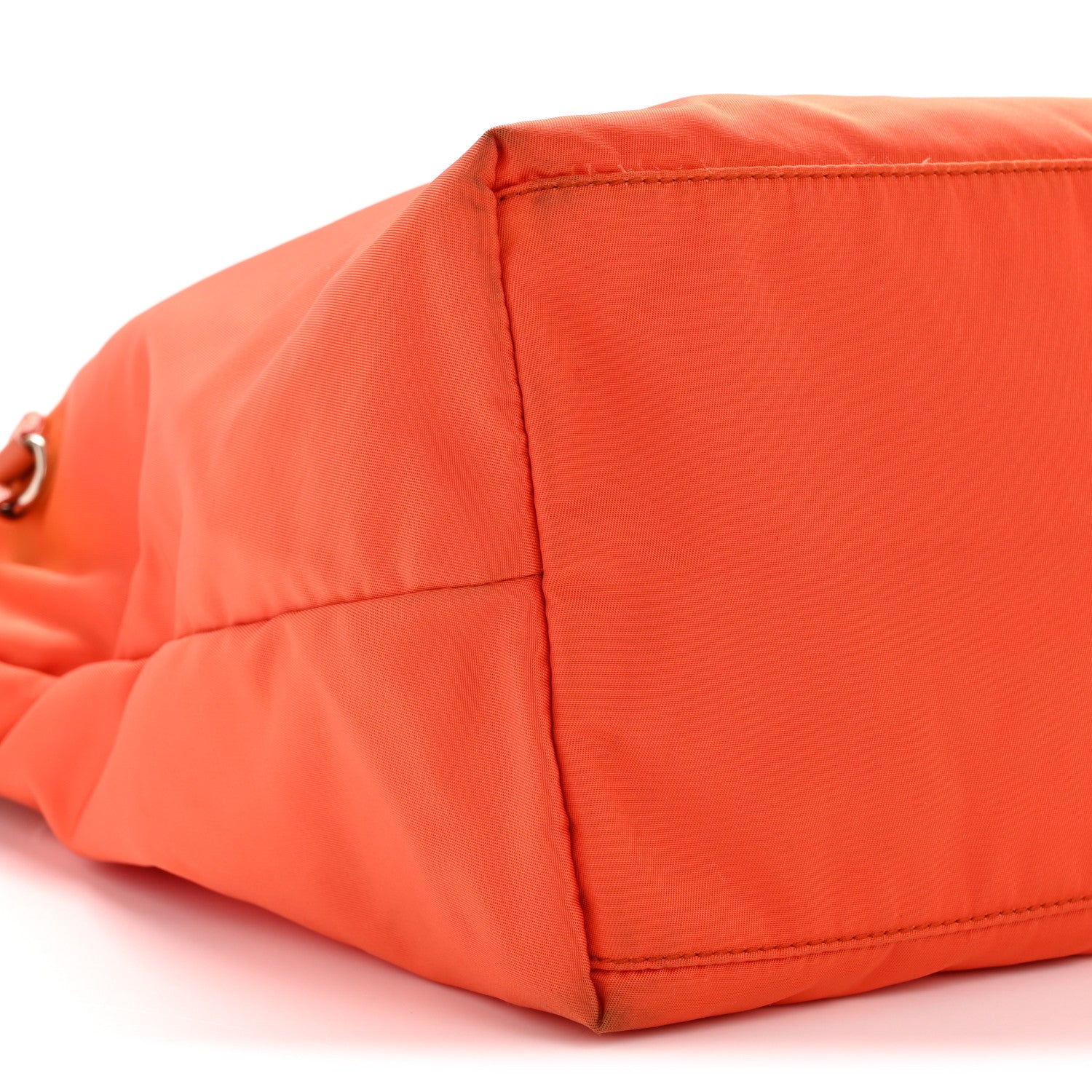 Prada Tessuto Nylon Saffiano Tote Papaya Ibisco 10 of 14