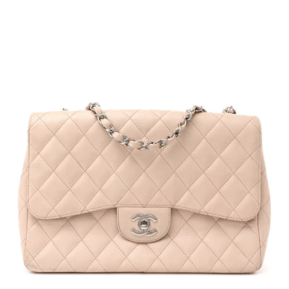 Chanel Caviar Quilted Jumbo Single Flap Beige Clair 1 of 16