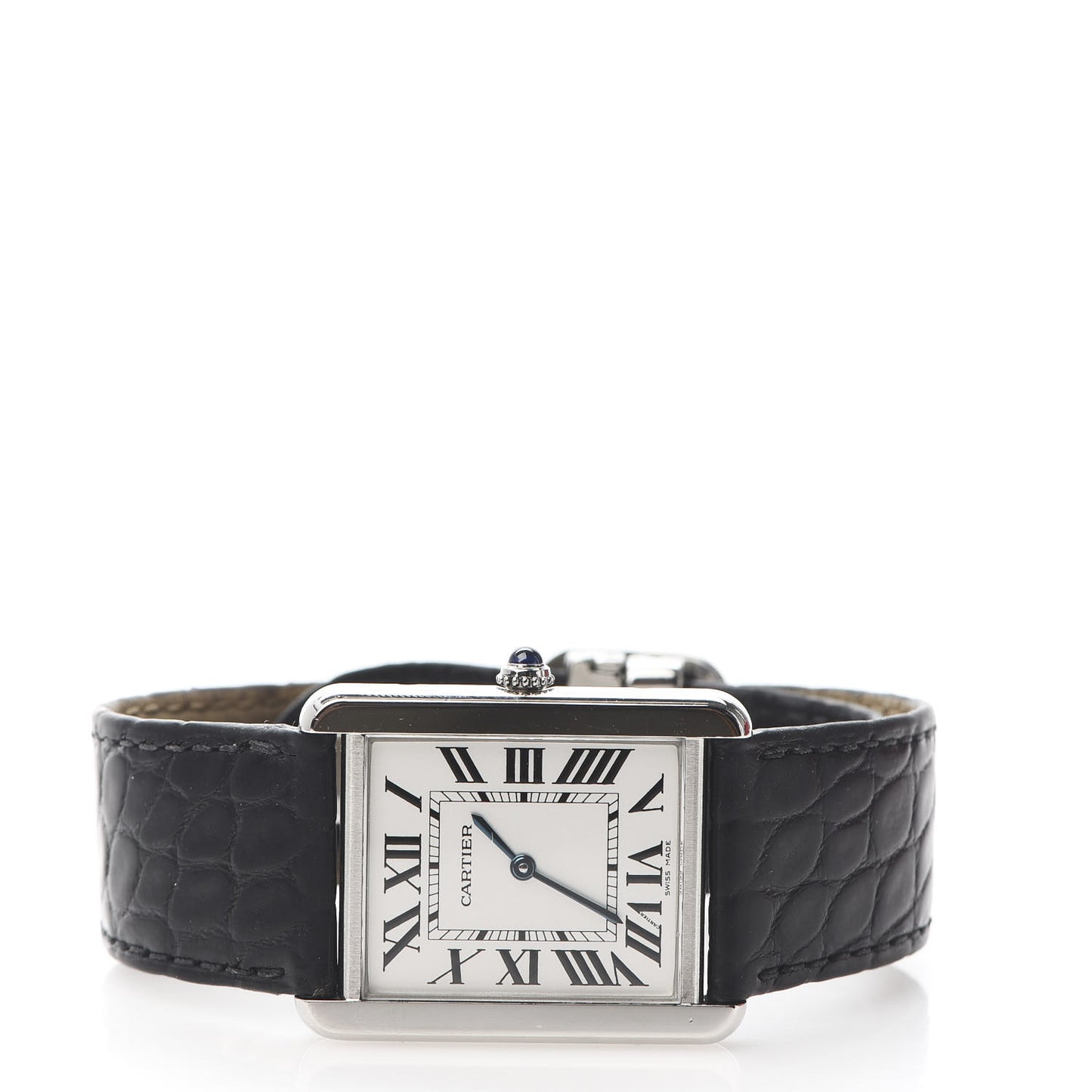 Stainless Steel Alligator 27mm Tank Solo Quartz Watch
