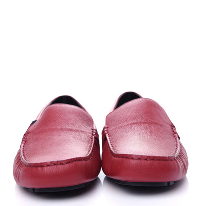 Gucci Calfskin Web Mens Driver Loafers 10 Red 2 of 10
