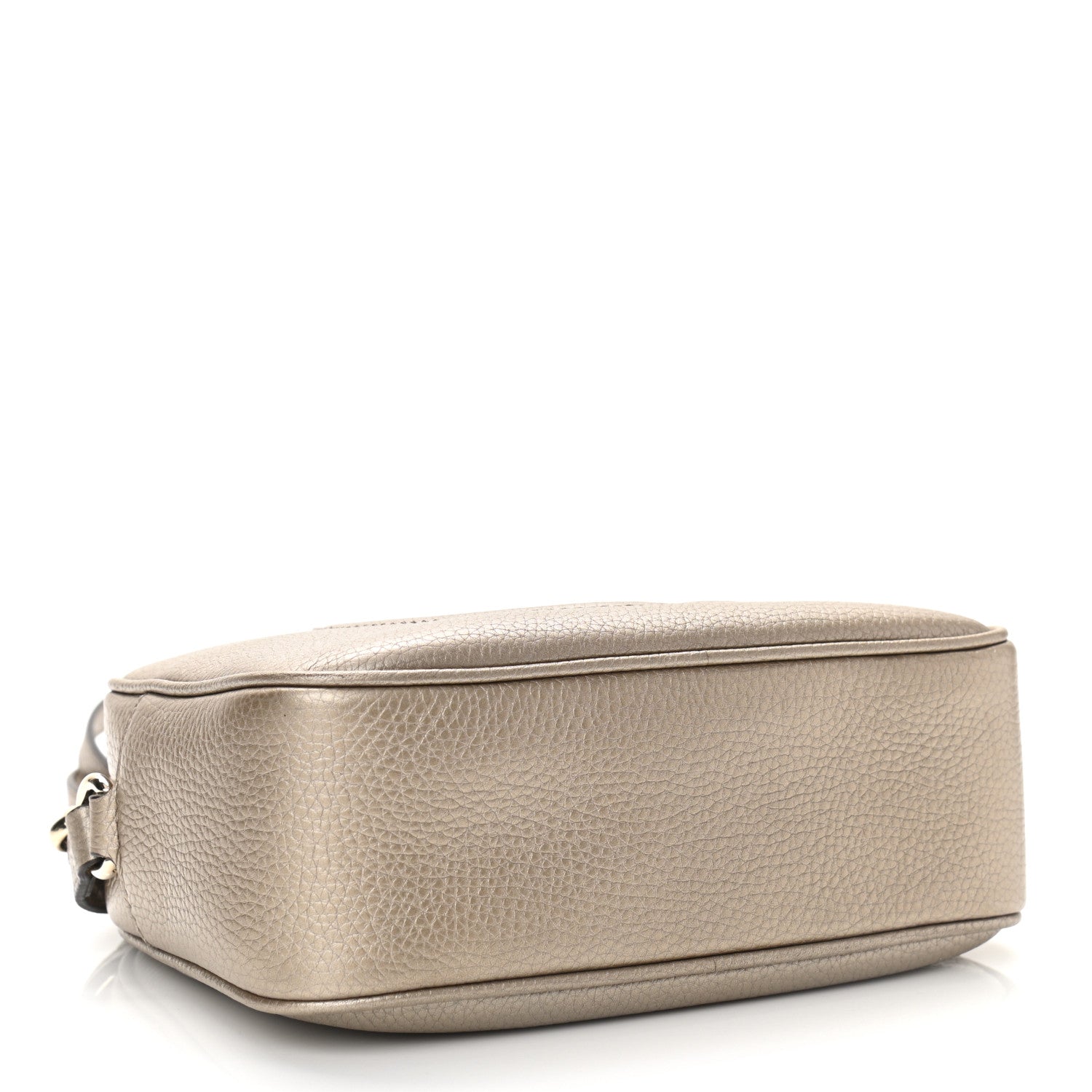 Gucci Metallic Pebbled Calfskin Small Soho Disco Bag Golden Beige 4 of 12