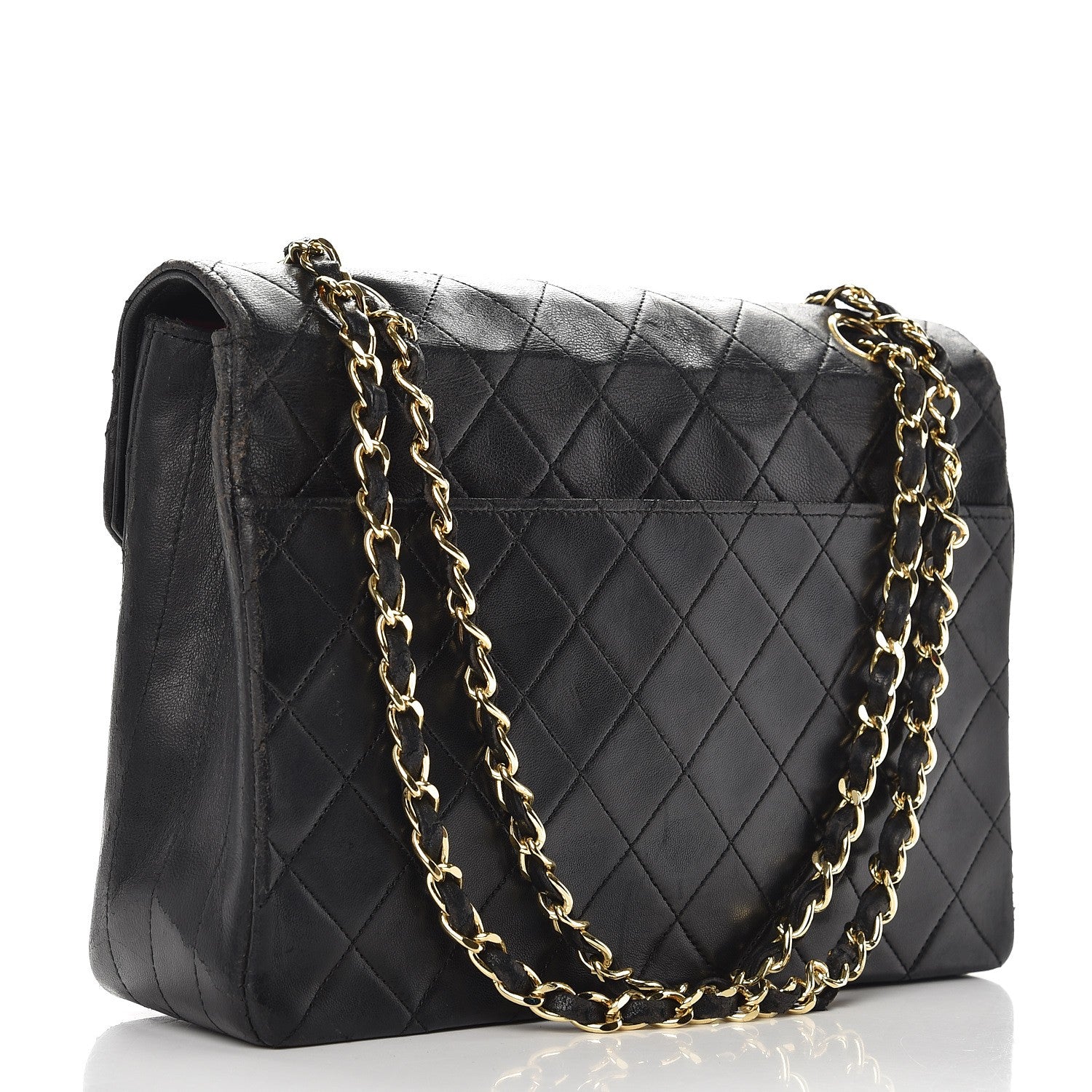 Chanel Lambskin Quilted Medium Single Flap Black 3 of 15