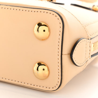 Gucci Boarded Plutone Calfskin Mini Horsebit 1955 Top Handle Bag Bubble Tea 10 of 10