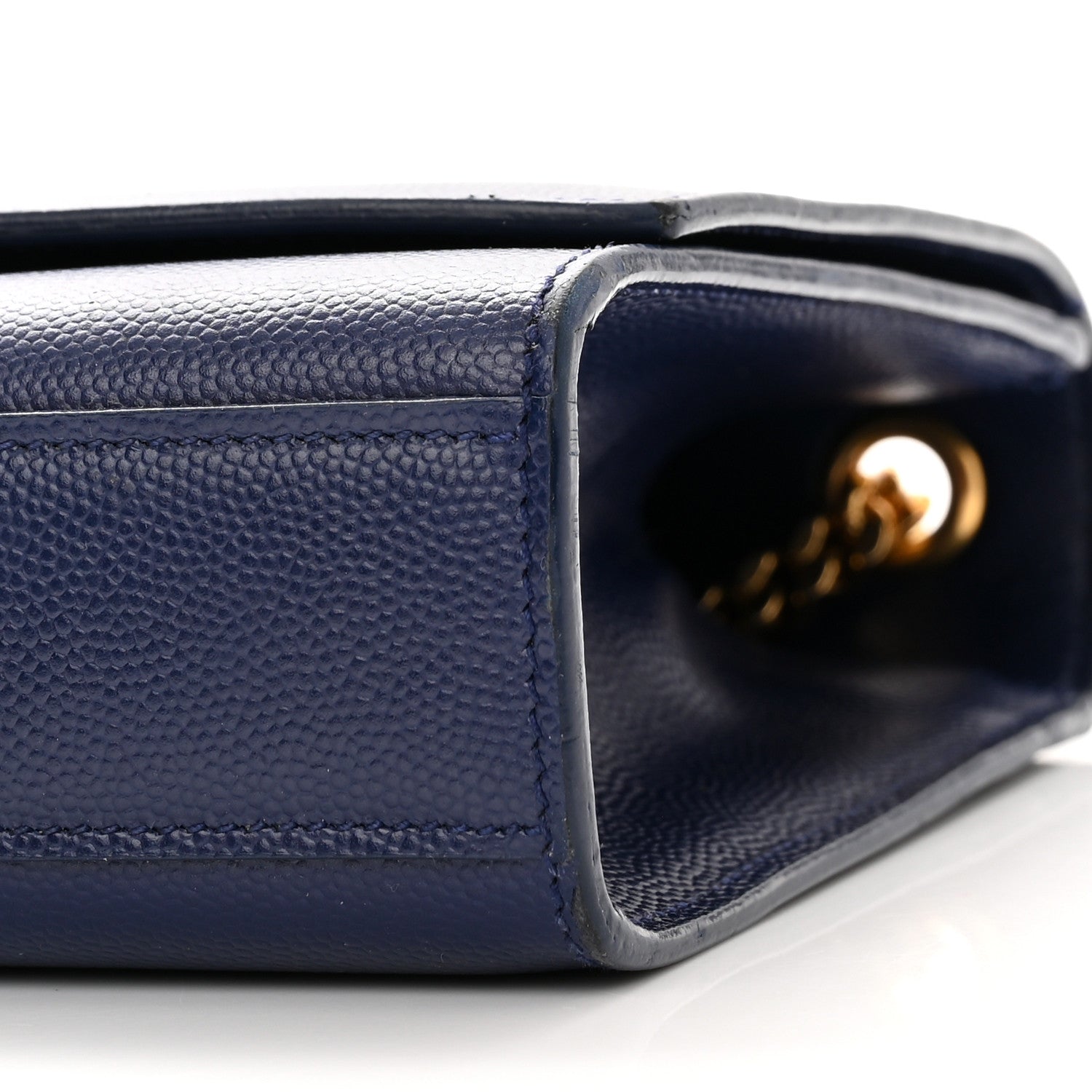 Saint Laurent Grain De Poudre Medium Classic Monogram Kate Satchel Flash Blue 8 of 9