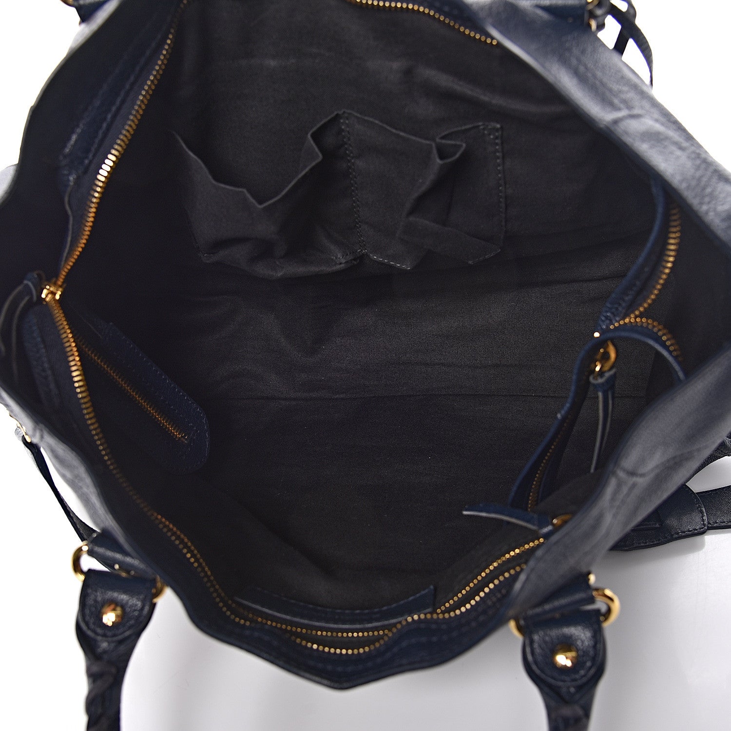 Balenciaga Chevre Gold Metallic Edge Hardware City Bleu Nuit Dark Sea 6 of 18