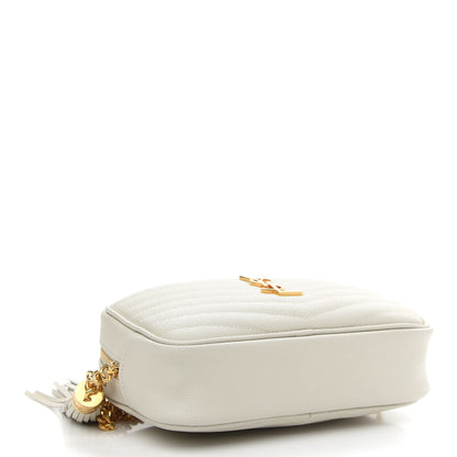 Saint Laurent Grain De Poudre Matelasse Monogram Mini Lou Camera Bag Crema Soft 4 of 9