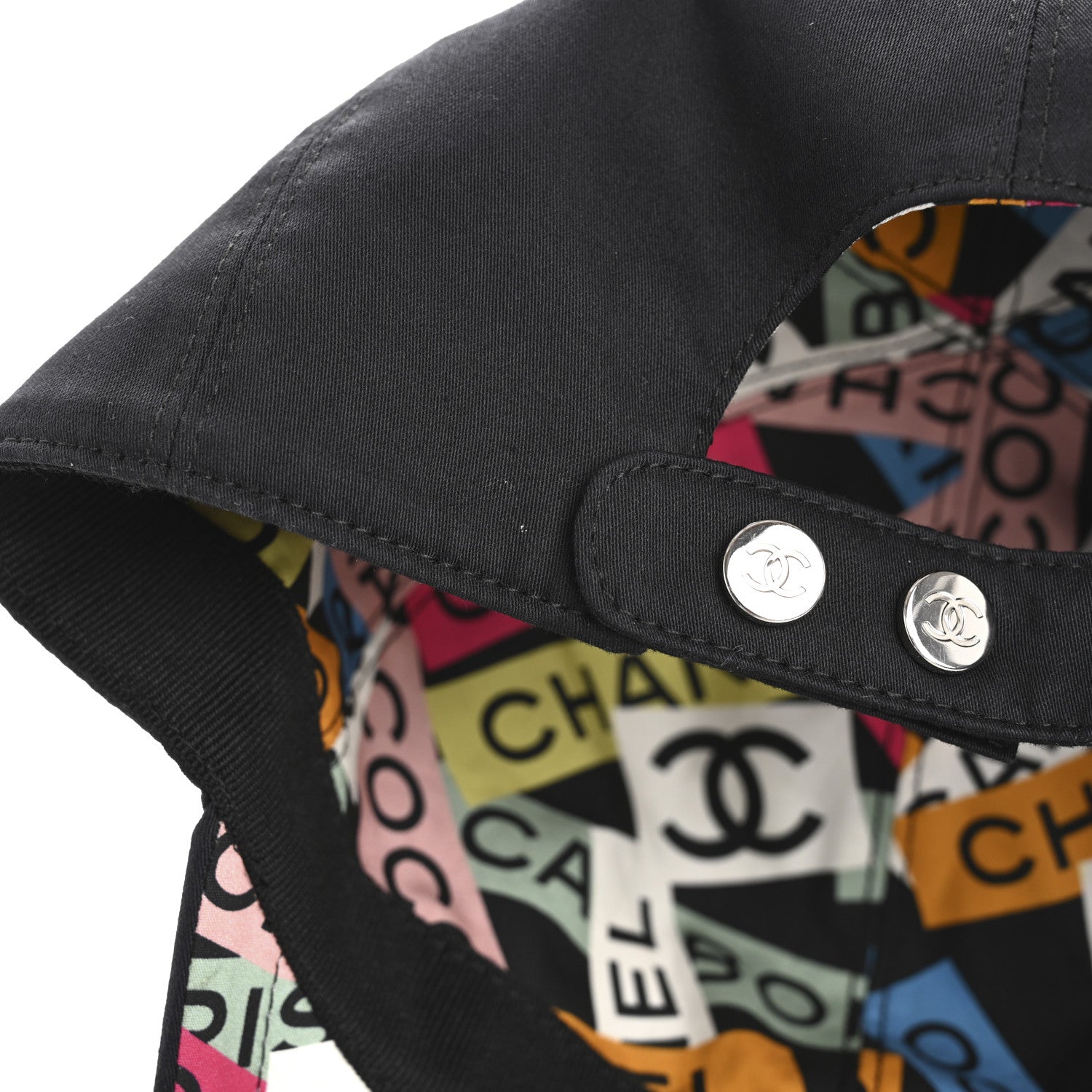 Chanel Cotton Sequin CC Cap Hat Black 9 of 9