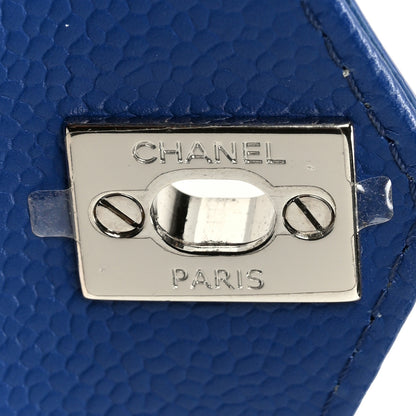 Chanel Caviar Chevron Quilted Single Flap Blue 7 of 11