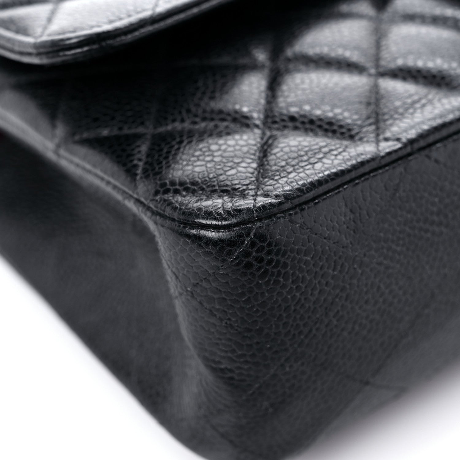 Chanel Caviar Quilted Medium Double Flap Black 8 of 14