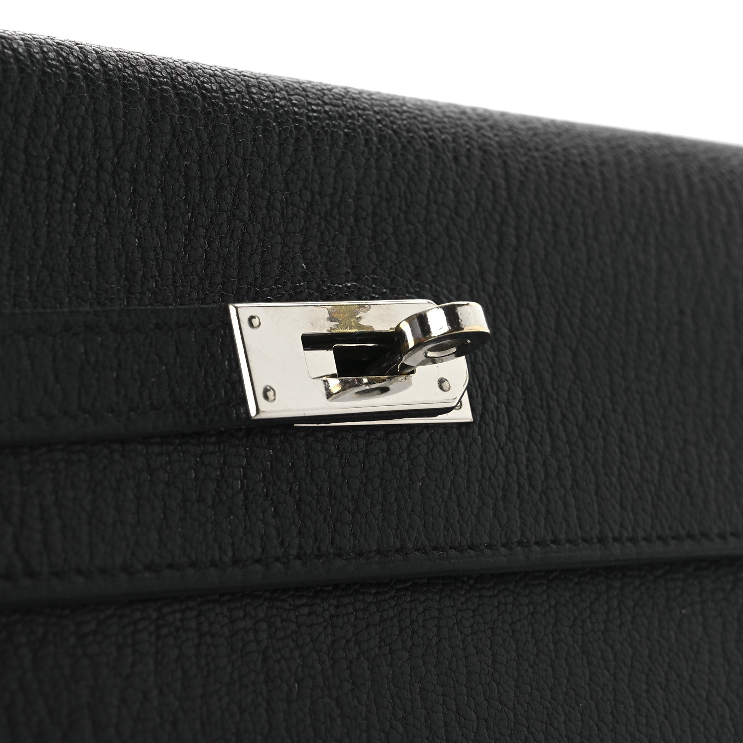 Hermes Chevre Mysore Kelly Longue Wallet Black 11 of 12