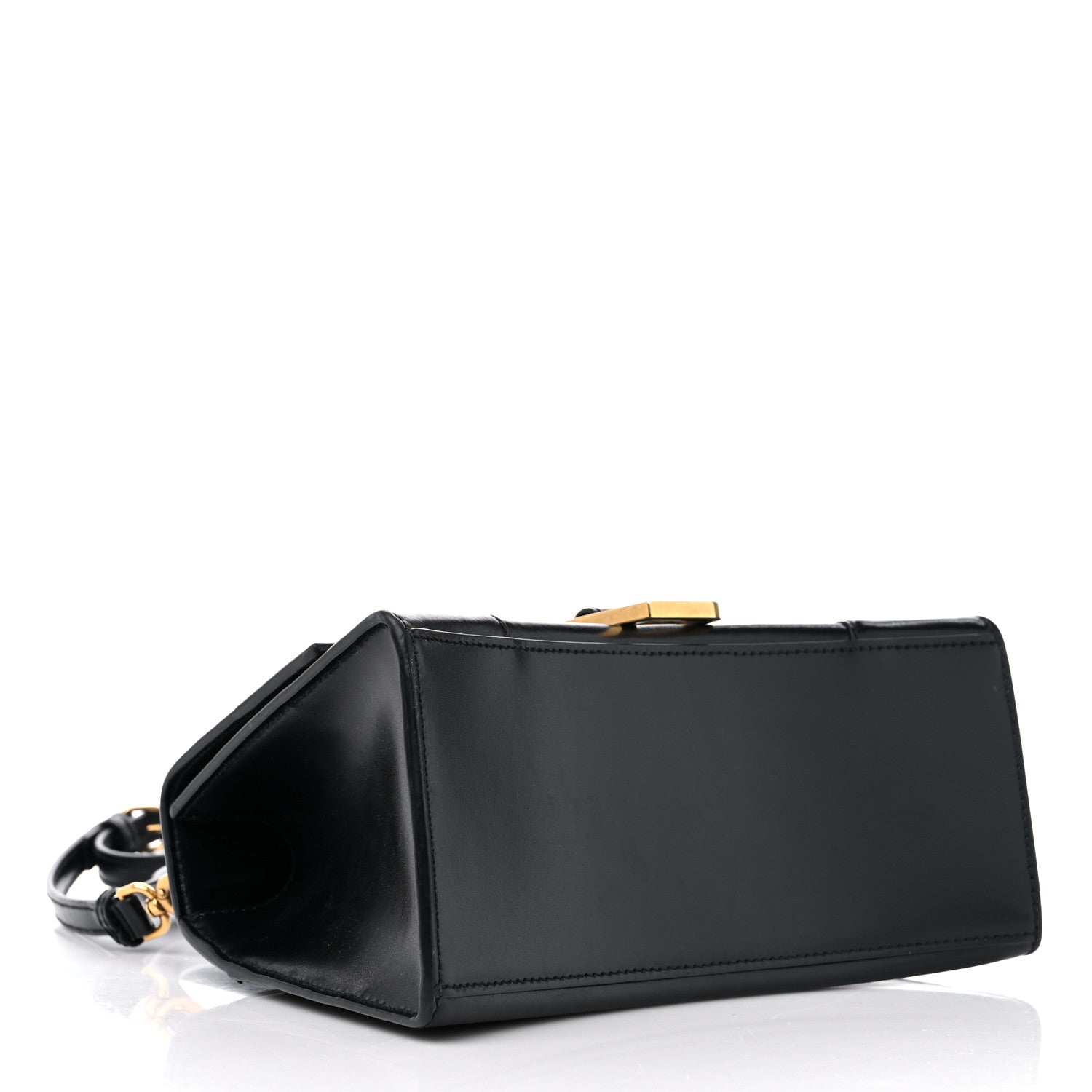 Balenciaga Shiny Box Calfskin Small Hourglass Top Handle Bag Black 4 of 14