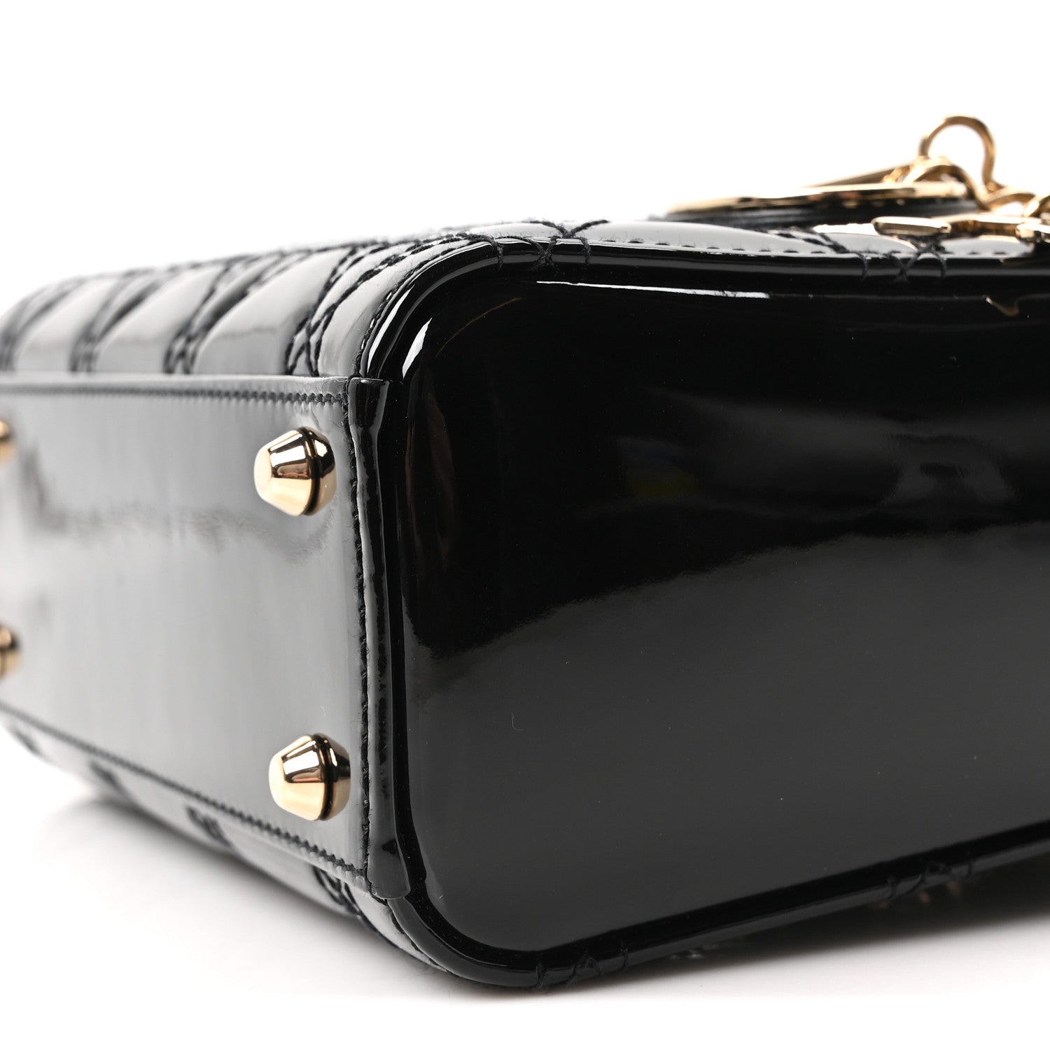 Christian Dior Patent Cannage Mini Lady Dior Black 10 of 11