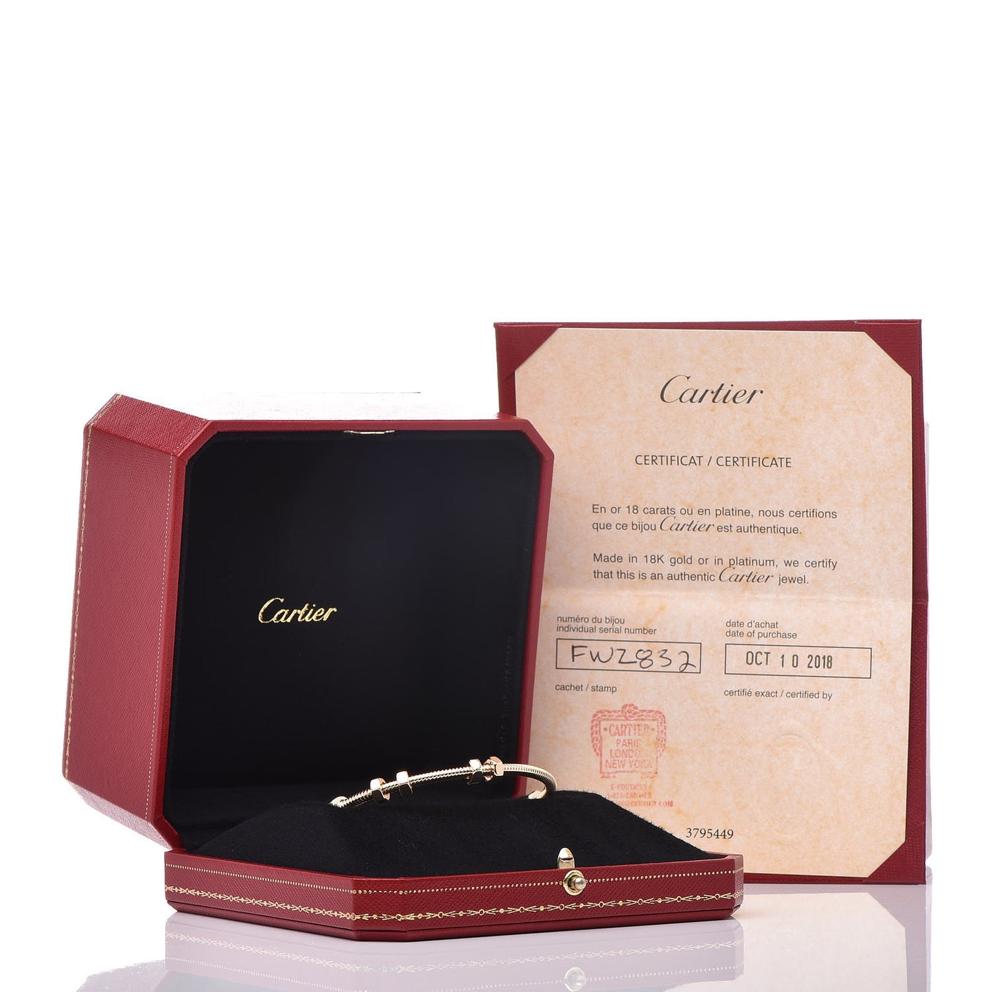 18K Yellow Gold Ecrou de Bracelet 18