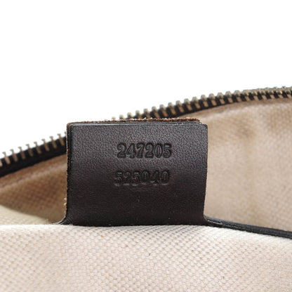 Gucci Monogram Vintage Web Medium Boston Dark Brown 7 of 12