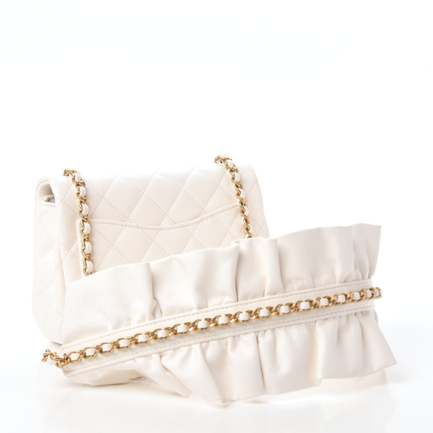 Chanel Lambskin Quilted Mini Romance Square Flap White 3 of 11