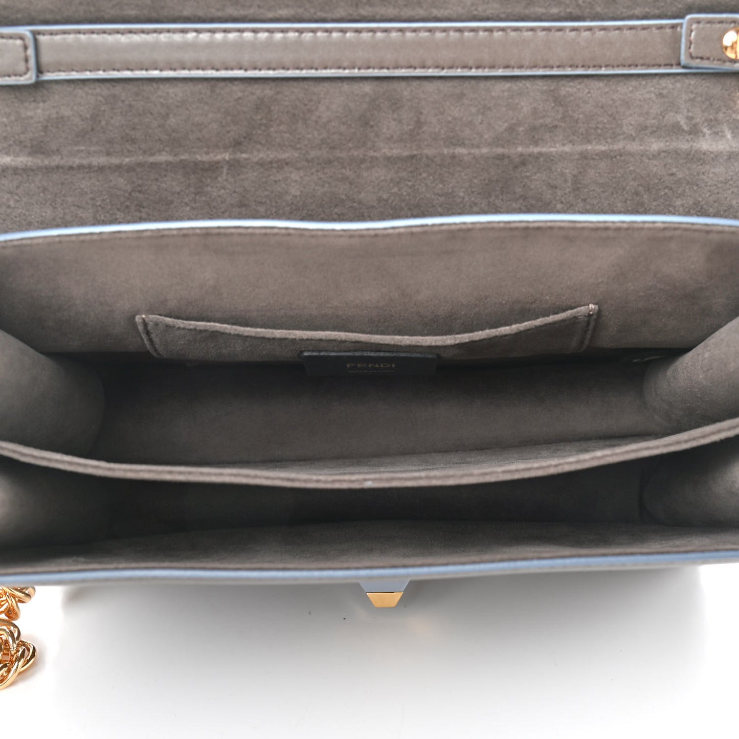 Vitello Liberty Scalloped Studded Kan I Shoulder Bag Carbone