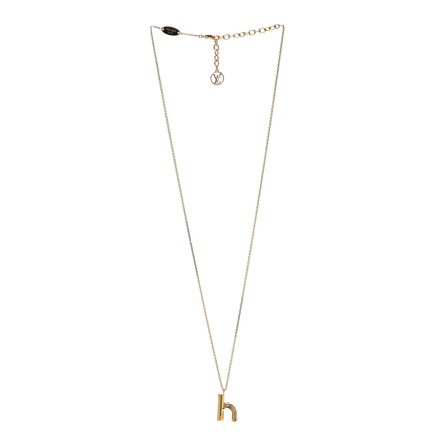LV And Me Letter H Necklace Gold