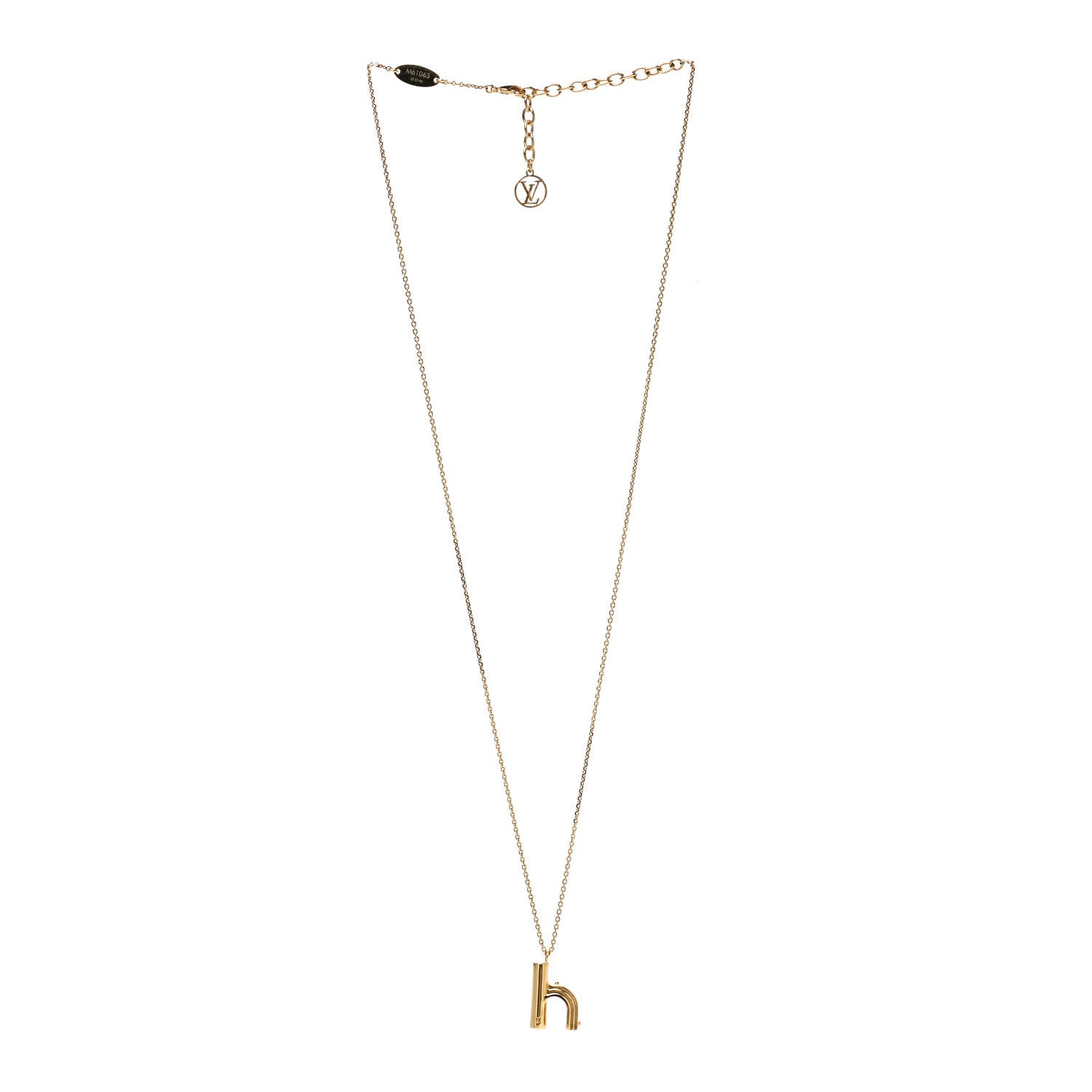 Louis Vuitton LV And Me Letter H Necklace Gold 3 of 8