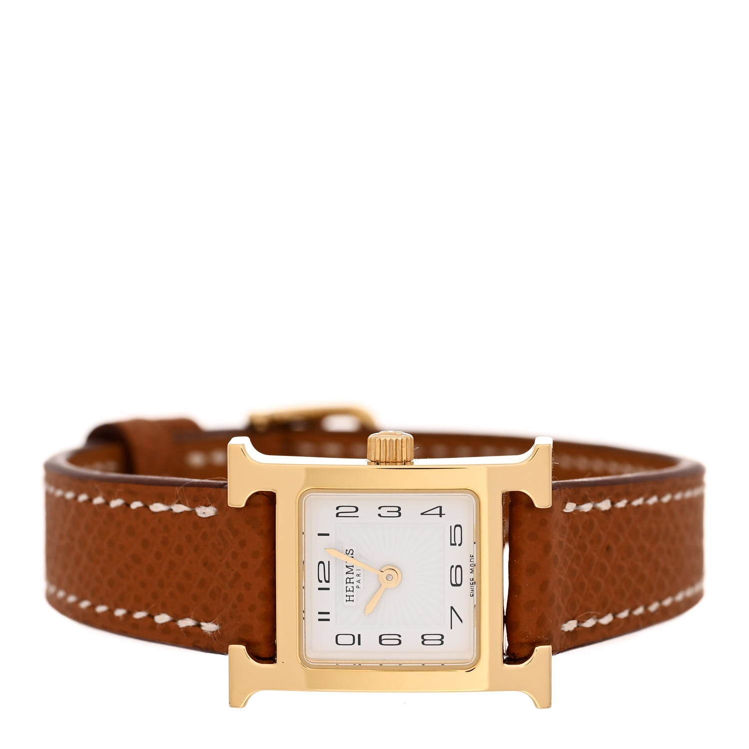 Hermes Stainless Steel Epsom 17.2mm Heure H Hour Quartz Watch Gold 2 of 5