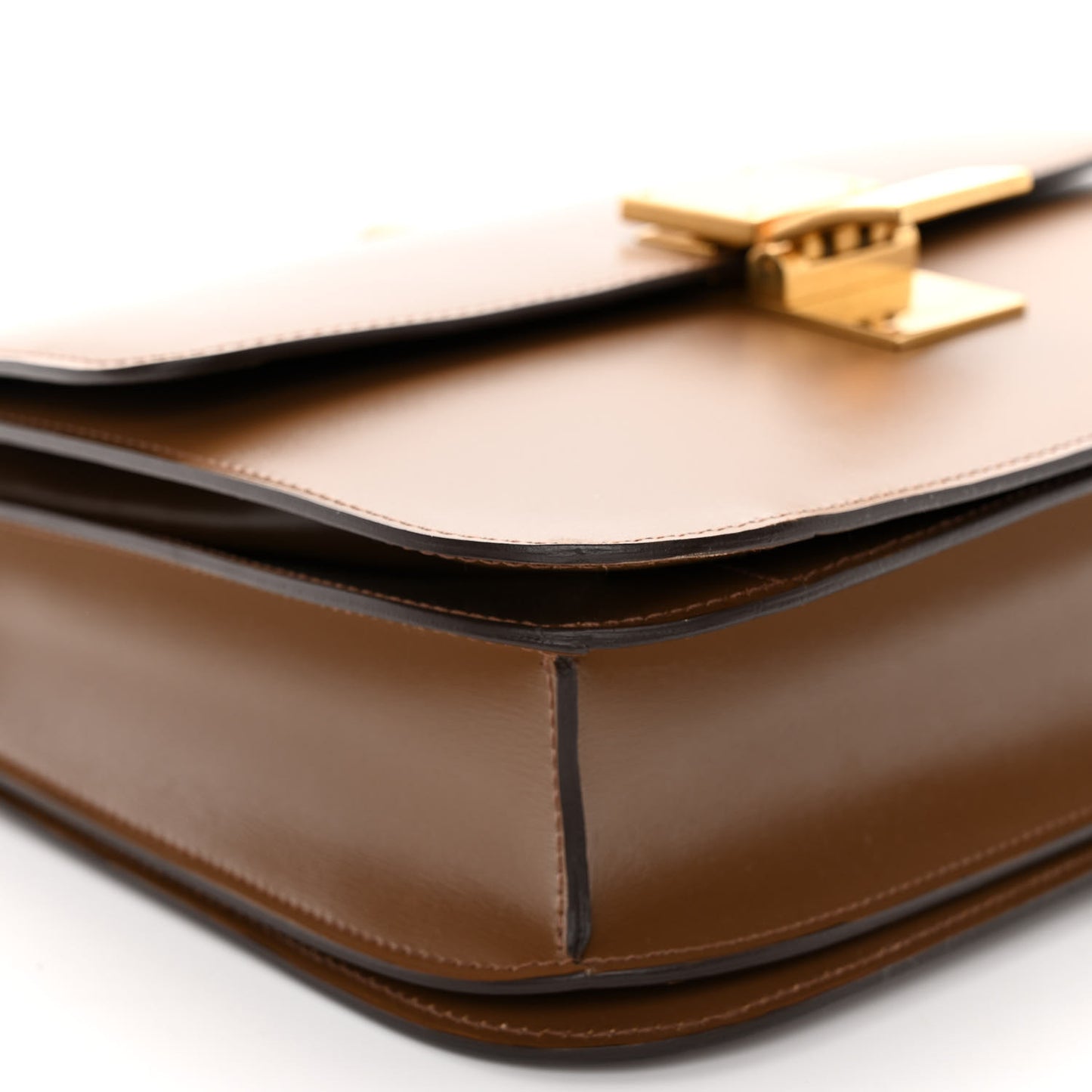 Box Calfskin Medium Classic Box Flap Bag Camel