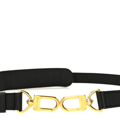Louis Vuitton Grained Calfskin 25mm Adjustable Shoulder Strap Black 3 of 3